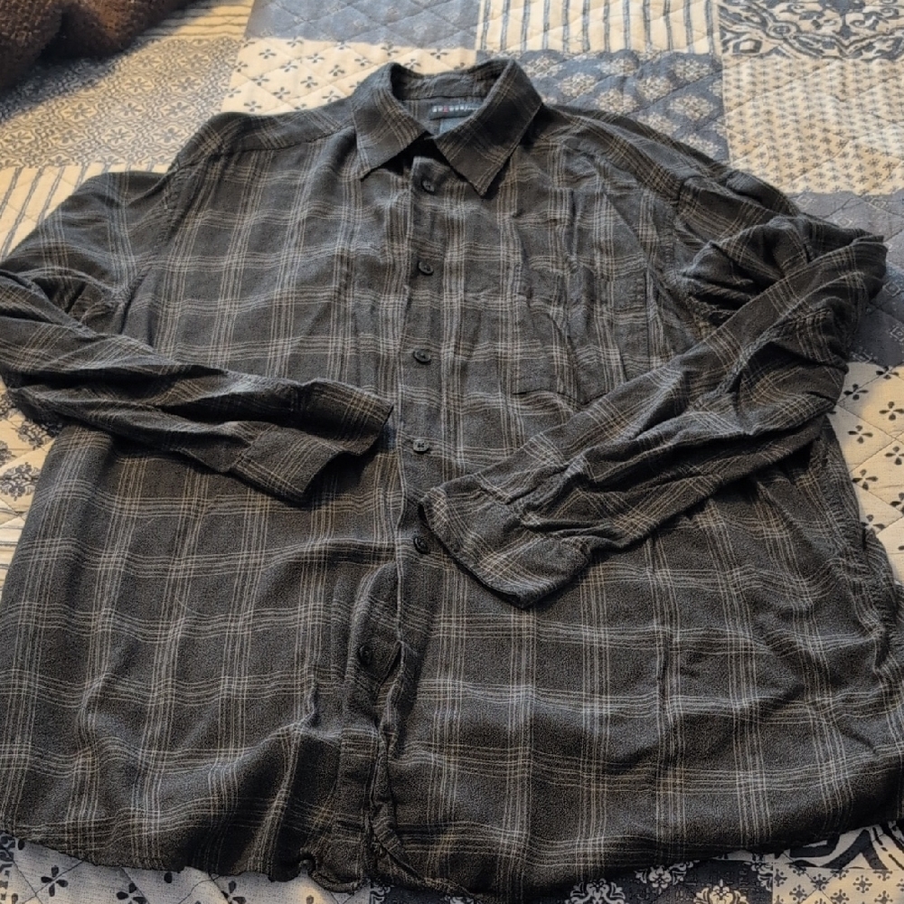 Axcess Gray Plaid Men's Shirt
